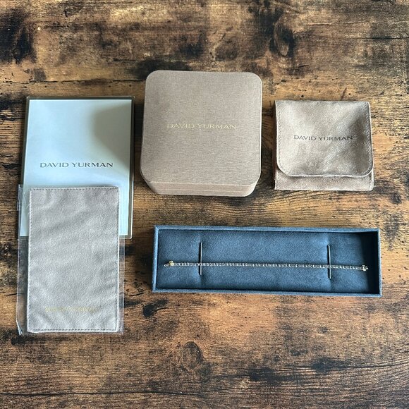 David Yurman Tennis Bracelet in 18K Gold w/ Color Change Garnets - 3mm - Medium - Picture 2 of 16